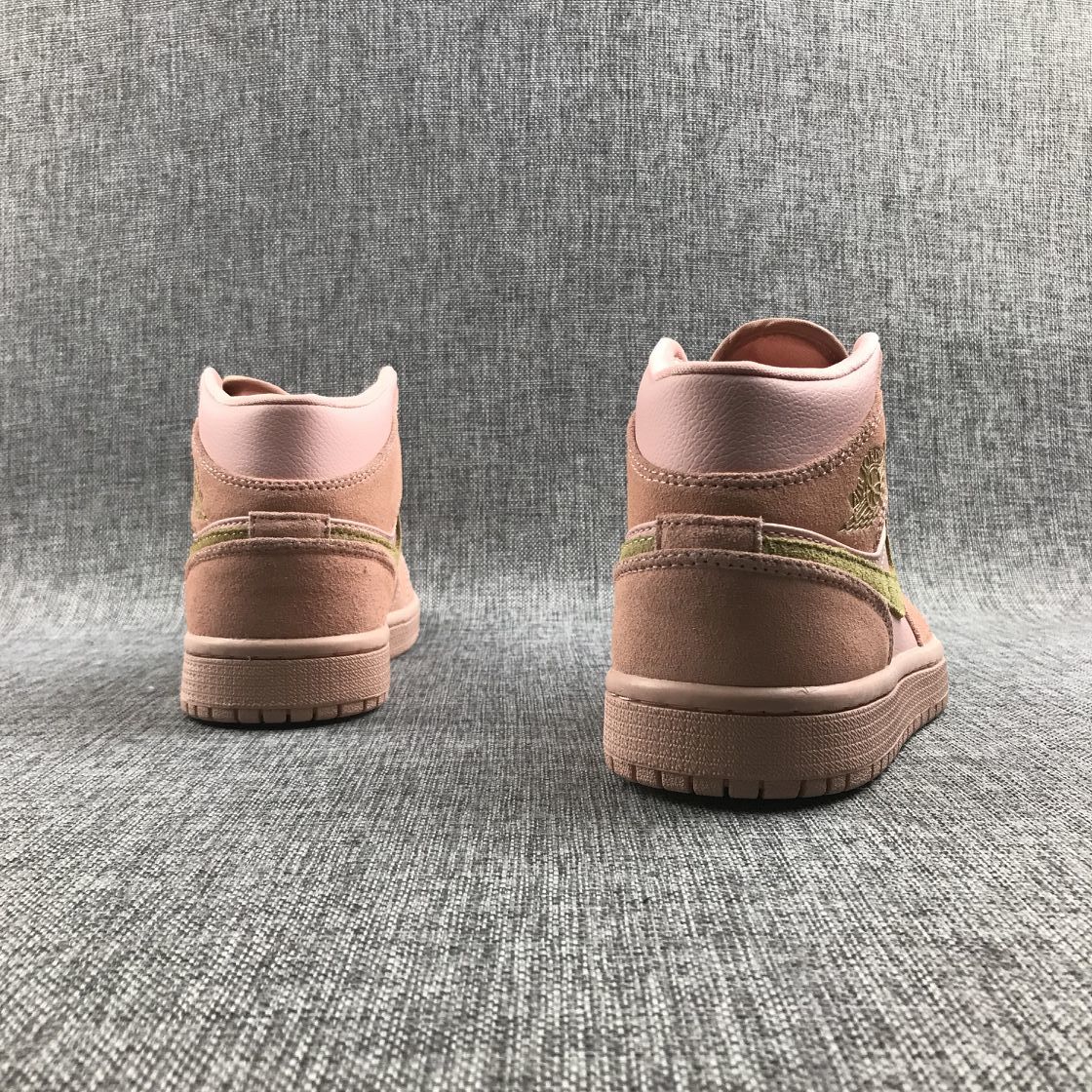 Jordan Air Jordan 1 Mid SE Pink Olive Sneakers 852542-600