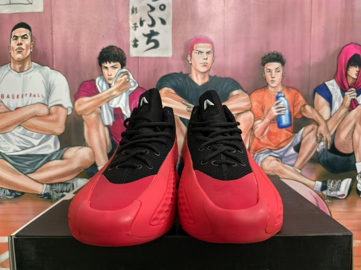 Adidas Basketball Shoes, Black and Red High-Top