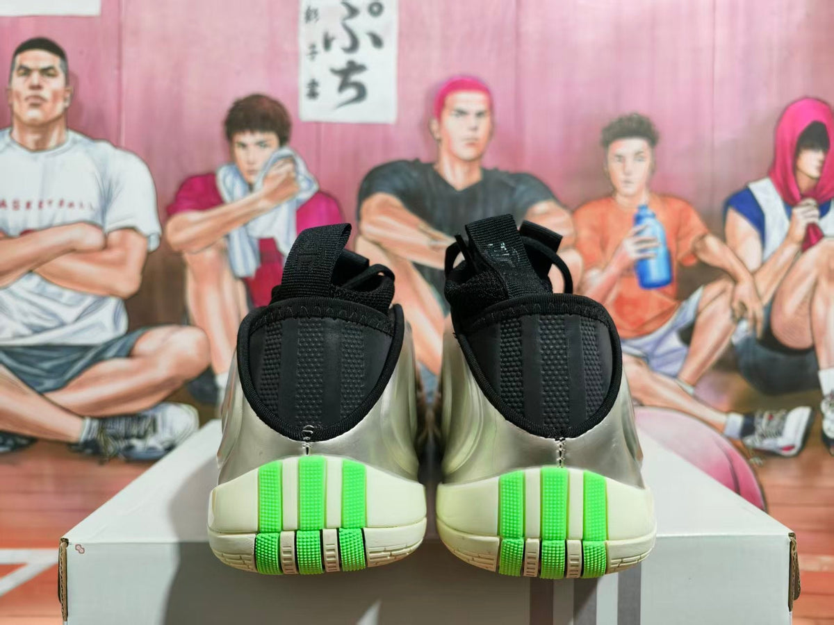 Nike Basketball Shoes Silver Black Volt Green