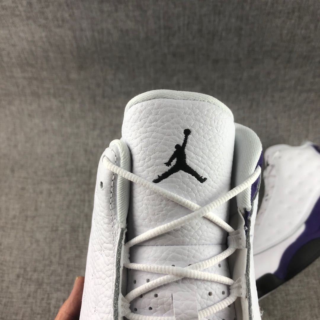 Air Jordan 13 Lakers White and Purple Sneakers