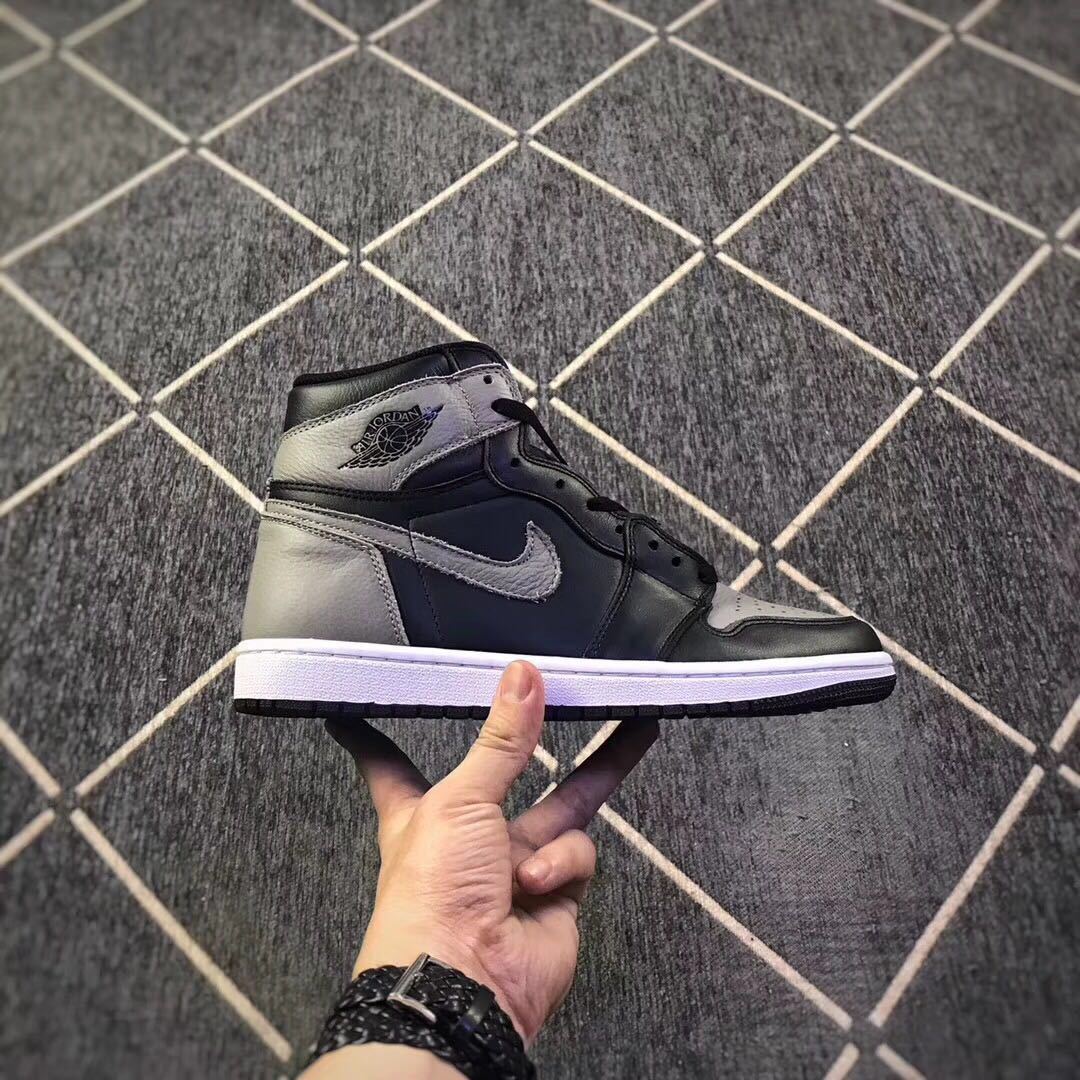 Air Jordan 1 Shadow High-Top Sneakers Black Grey