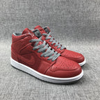 Jordan Air 1 Mid Red High-Top Sneakers 364770-603