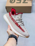 Adidas Yeezy Boost 350 V2 Cream Red Knit Sneakers