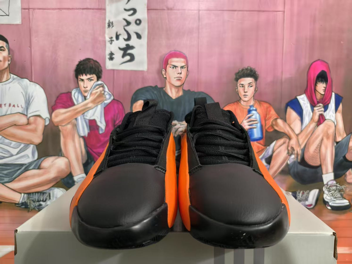 Black and Orange Sneakers