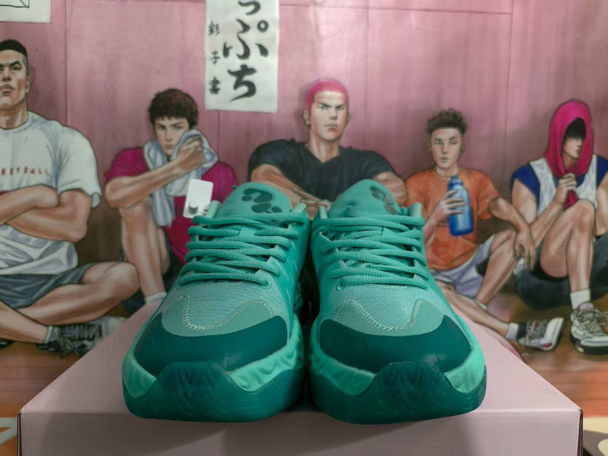 Blue-Green Basketball Sneakers