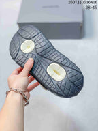 Balenciaga Logo Slide Sandals in Navy and White 2607JJD516A16