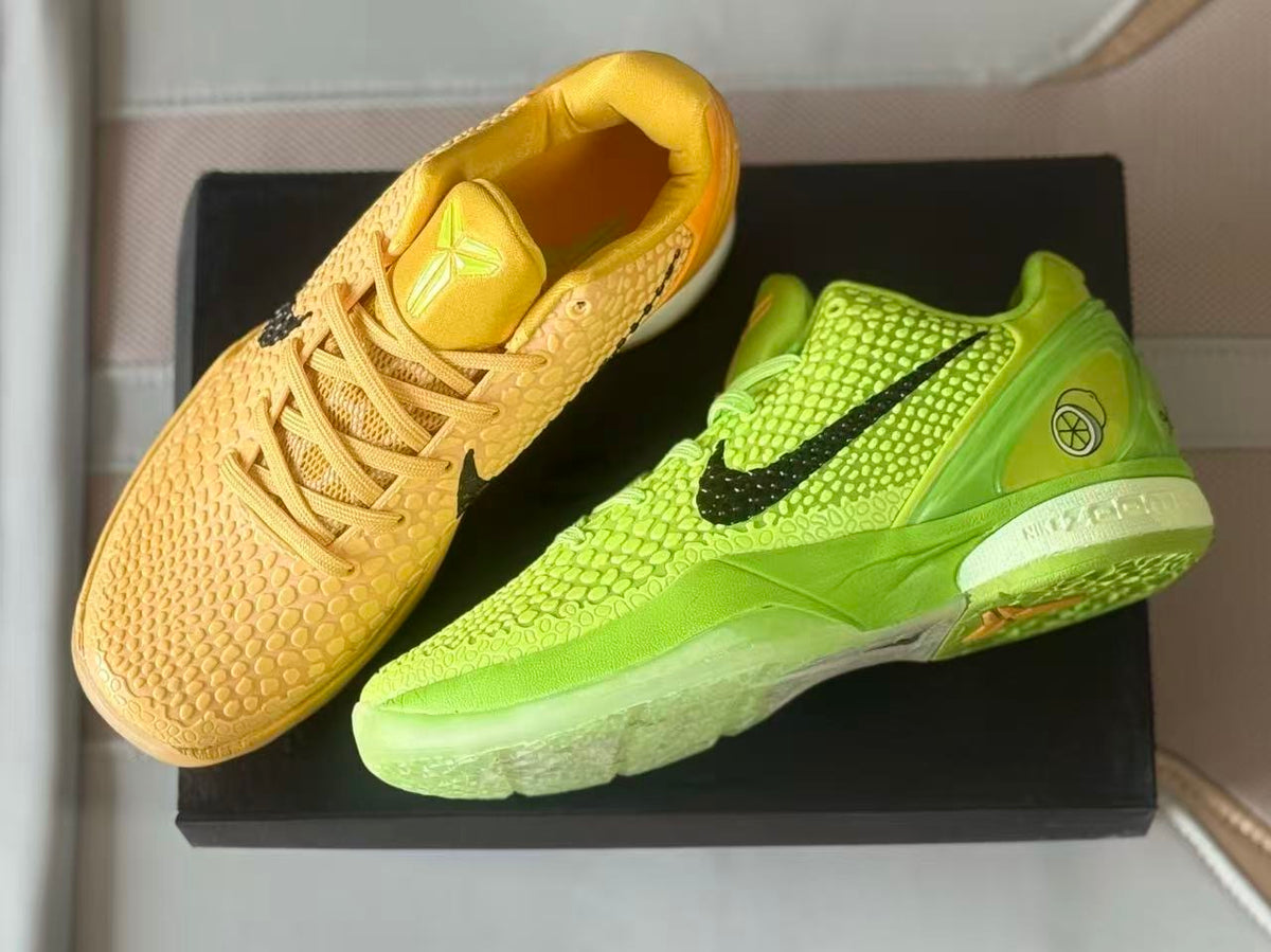 Nike Kobe 6 Basketball Shoes in Lime Green and Yellow