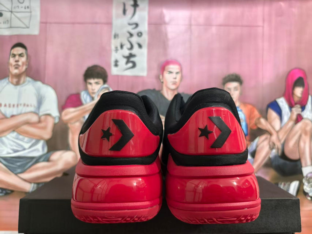 Converse Black and Red High-Top Sneakers