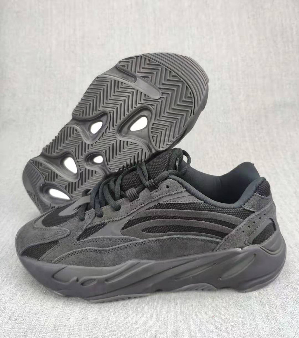 700 V2 Sneakers in Charcoal Black and Gray