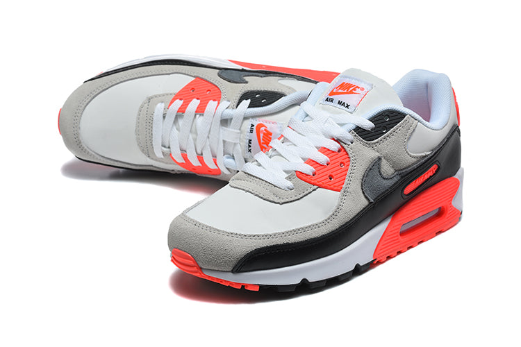 Nike Air Max 90 Sneakers Grey Black Bright Crimson