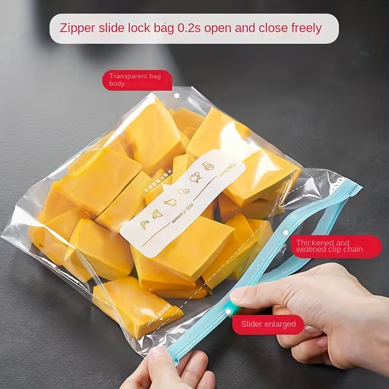 Food Storage Bags 10/20/30pcs – Leakproof Reusable Freezer Bags for Fresh Produce, Fruits, Vegetables, Grains & Meat – Food Grade Airtight Seal Kitchen Bags