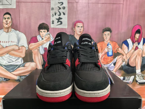 Jordan 4 Sneakers Black Blue Red Color-Block