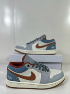 Jordan Air Jordan 1 Low Sneakers Blue Gray and Brown FZ5045-019