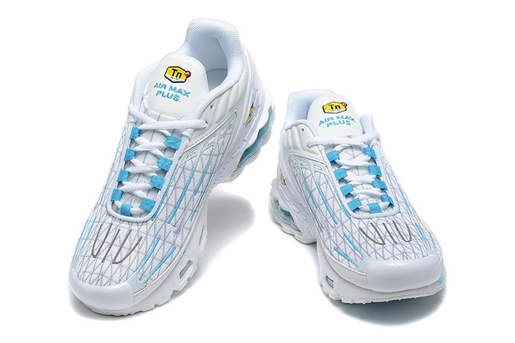 Nike Air Max Plus White and Blue Sneakers