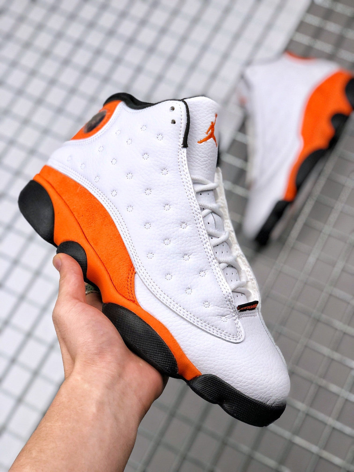Jordan Air Jordan 13 Starfish White and Orange Sneakers