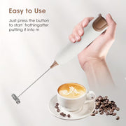 Electric Milk Frother – No Battery Needed Foam Maker for Coffee, Cappuccino & Egg Whisking – Handheld Drink Frother for Perfect Frothy Beverages