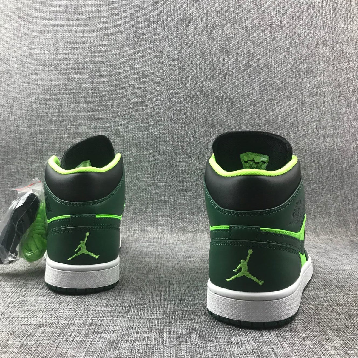 Jordan 1 Mid Fluorescent Green Sneakers 554724-330