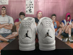 Jordan 4 White Silver High-Top Sneakers