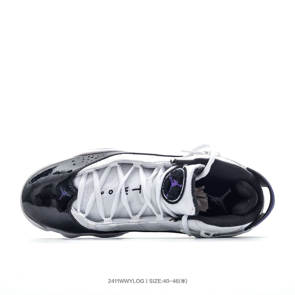 Jordan 6 Rings White Black Purple Sneakers 2411WWYLOG