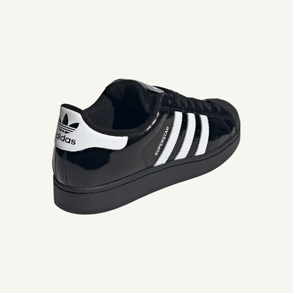 Adidas Originals Men's Black/White Superstar II Sneakers,  JR7313