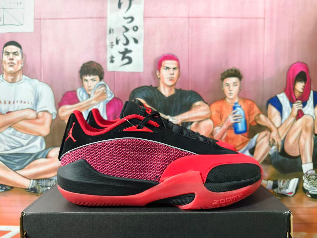 Jordan Basketball Sneakers Red and Black Quai 54 Style