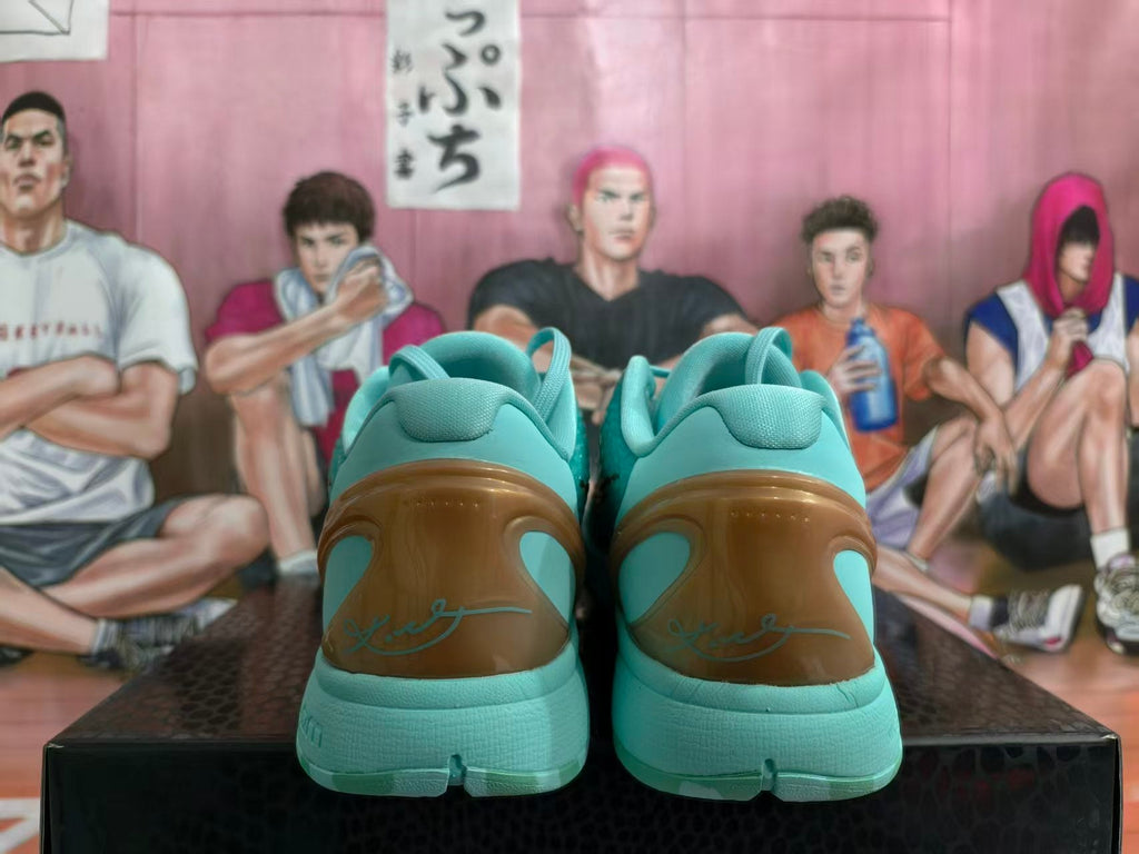 Nike Zoom Basketball Shoes in Turquoise and Bronze