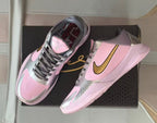 Nike Kobe 5 Low Basketball Shoes Pink Silver Gold