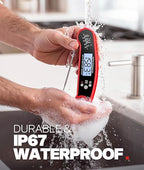 Digital Meat Thermometer Instant Read for Grilling BBQ Air Fryer Smoker Candy Making Kitchen Tool Quick Temperature Probe