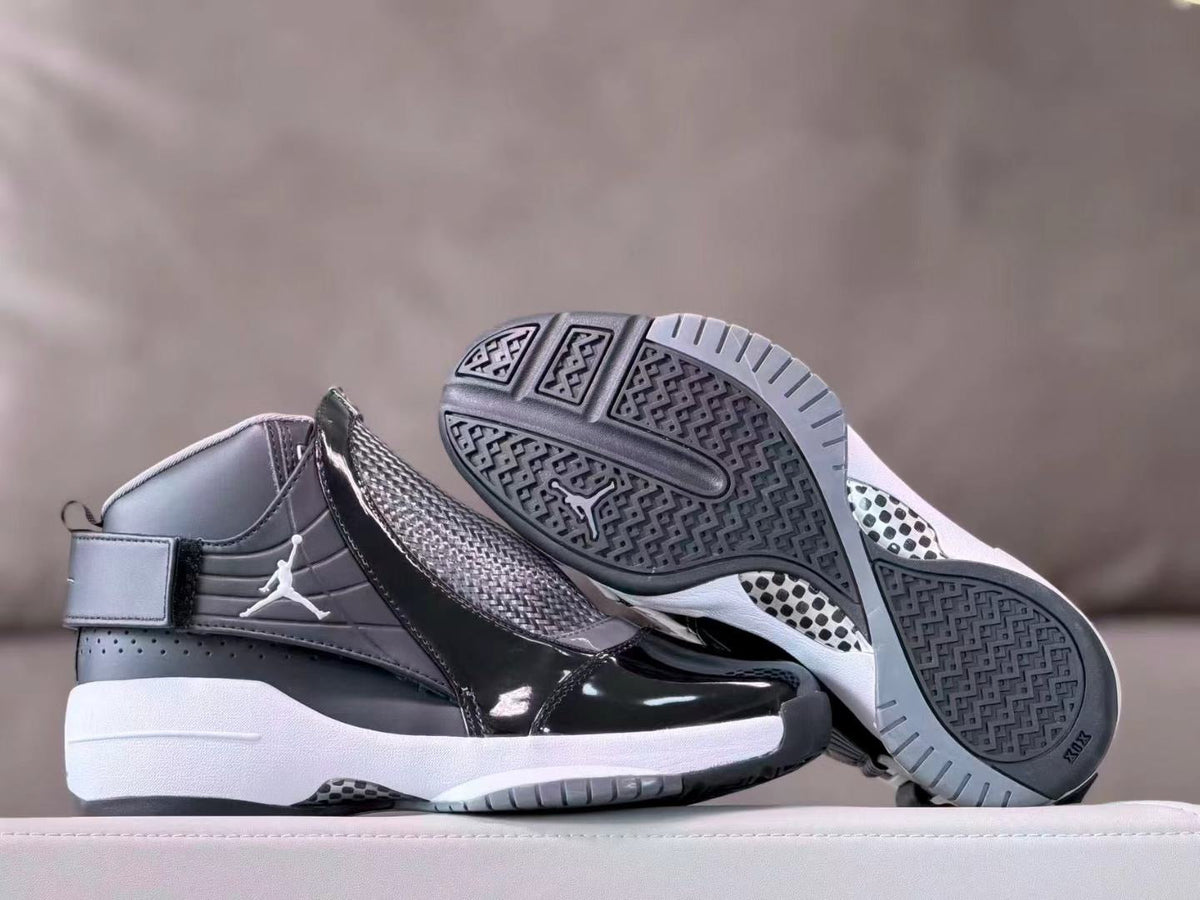 Jordan 19 Black and White High-Top Sneakers