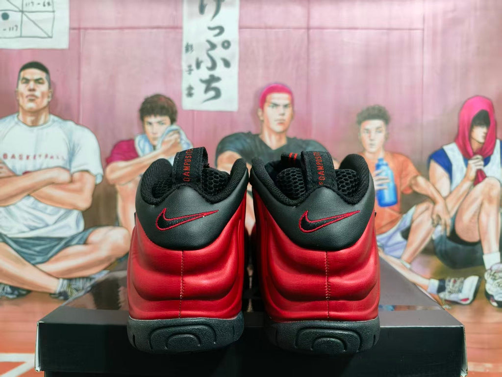 Nike Foamposite Black Red High-Top Sneakers