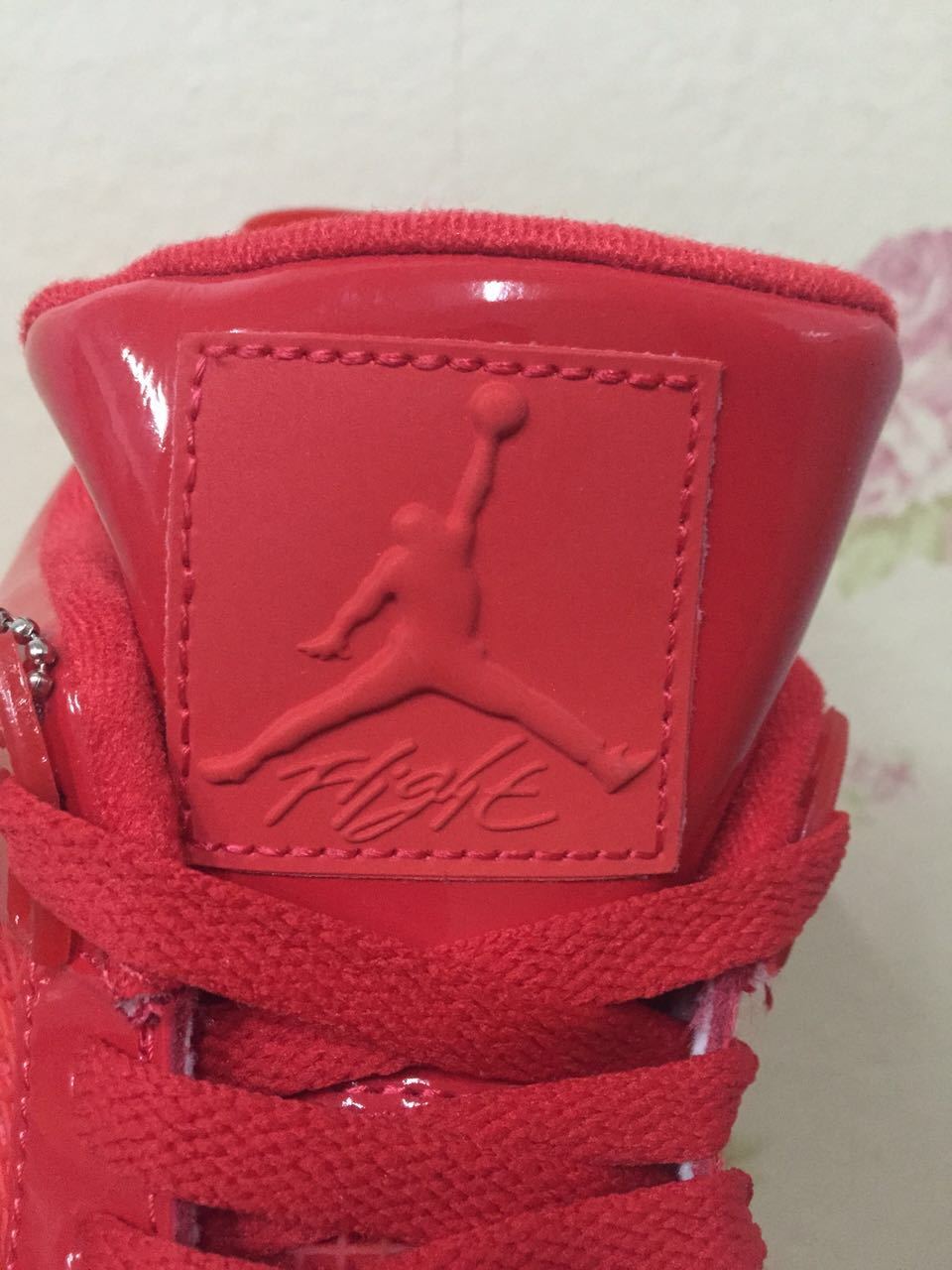 Jordan 4 Red Patent Leather Sneakers 719864 600