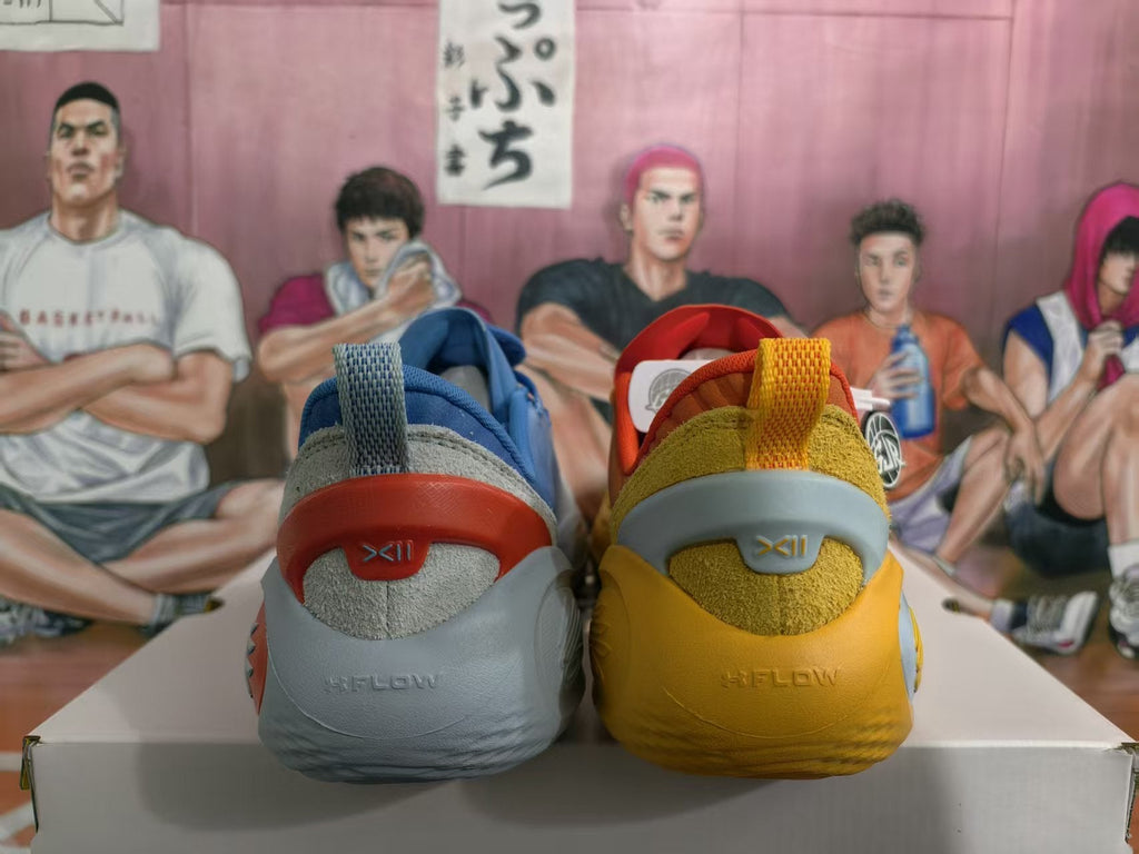 Curry All-Star Mismatched Basketball Shoes Yellow Blue