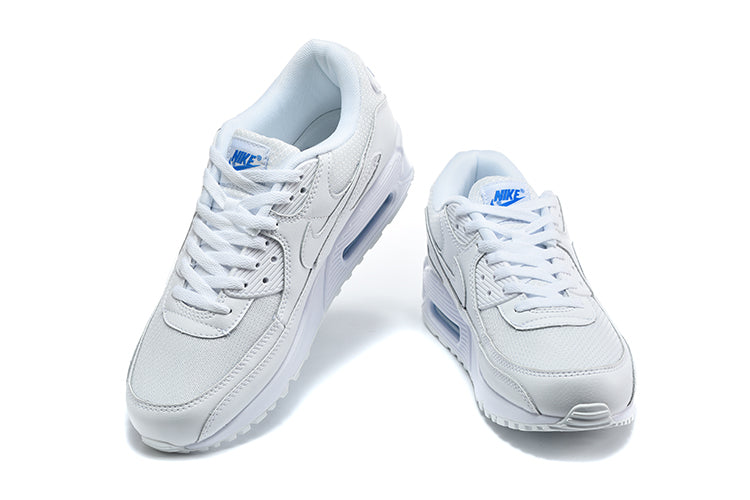 Nike Air Max 90 White and Blue Sneakers