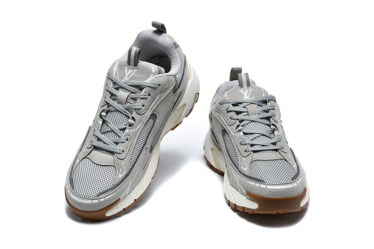 Louis Vuitton Grey Trail Sneakers with Gum Outsole