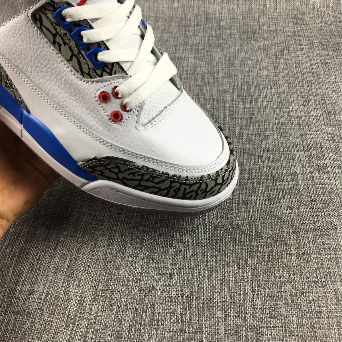 Air Jordan 3 Retro White and Blue Sneakers