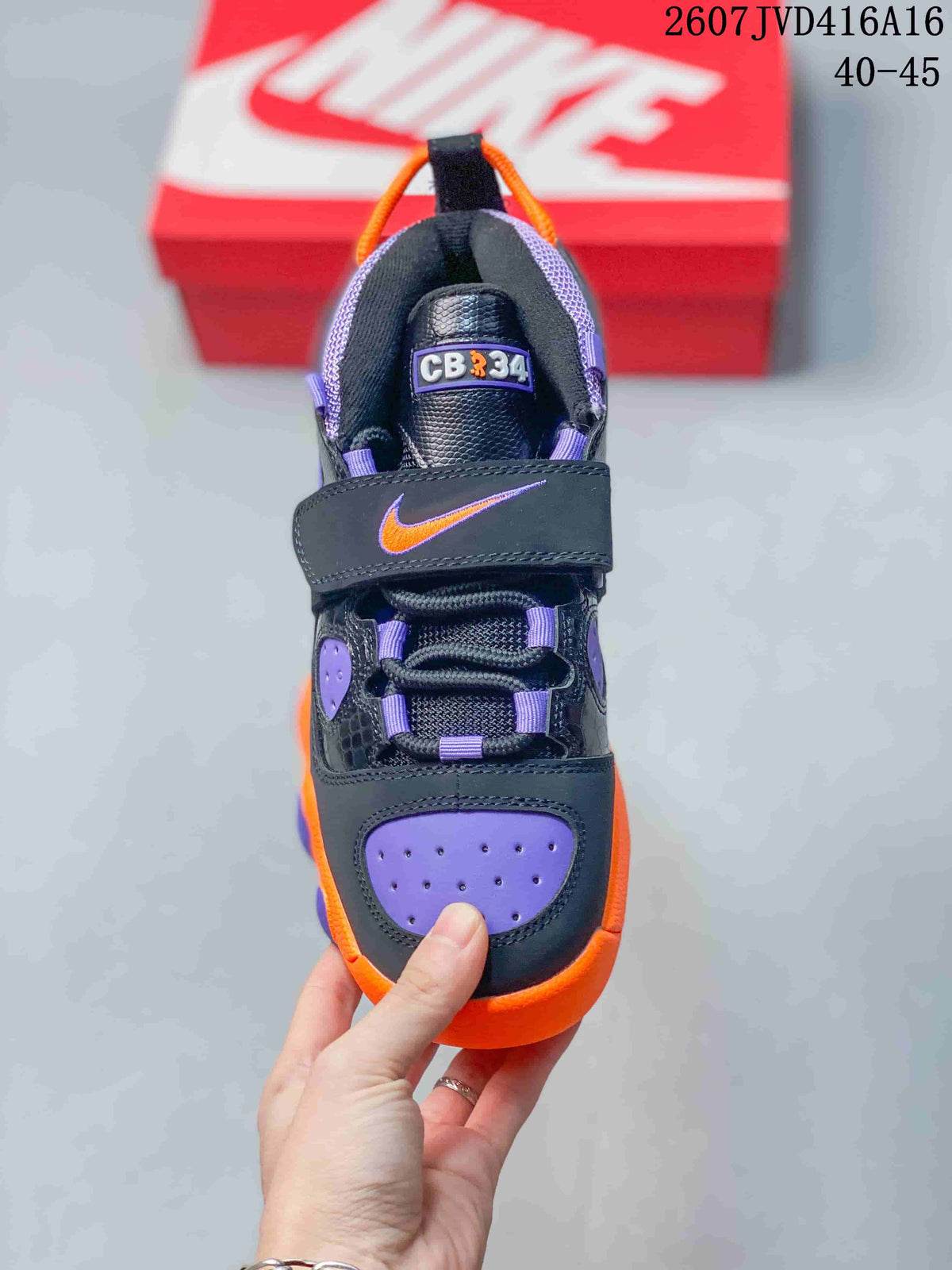 Nike Air Basketball Sneakers Black Purple Orange 2607JVD416A16