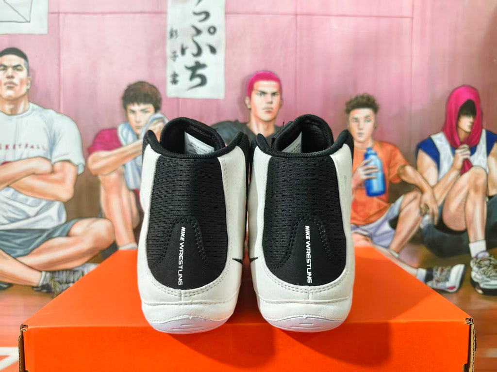 Nike Wrestling Shoes Black and White High-Top