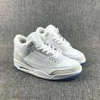 Jordan 3 White Cat Sneakers with Icy Blue Outsole