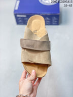 Birkenstock Boston Suede Sandals Taupe Style 2607JXD295A15