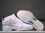 Jordan 19 White High-Top Basketball Sneakers