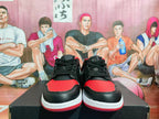 Jordan Black Red Low-Top Sneakers