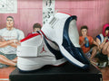 Jordan White Blue Basketball Sneakers