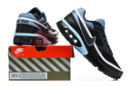 Nike Air Max Black and Light Blue Sneakers