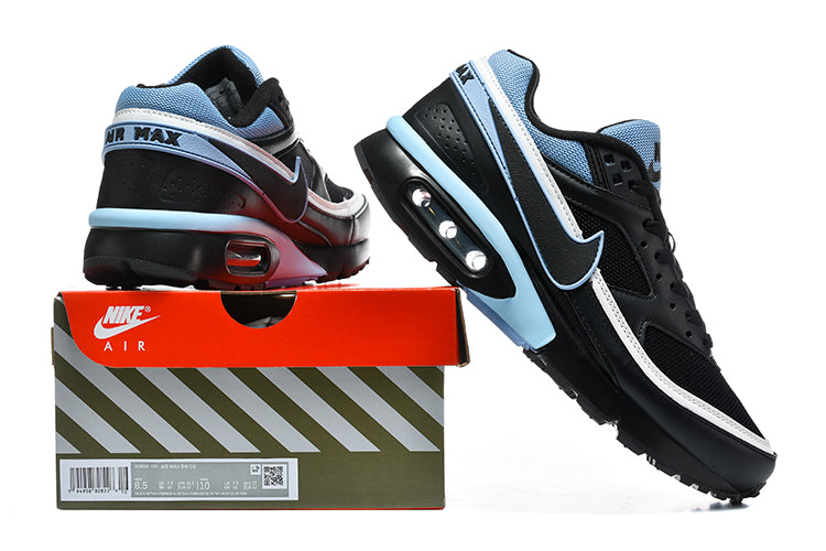 Nike Air Max Black and Light Blue Sneakers