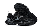 Louis Vuitton Black and Silver Graphic Low-Top Sneakers