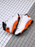 Jordan Air Jordan 13 Starfish White and Orange Sneakers