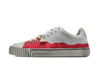 Golden Goose Super-Star Low-Top Sneakers Red and Gray