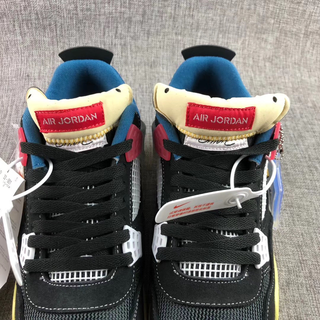 Union LA x Air Jordan 4 Off Noir Sneakers Black/Blue