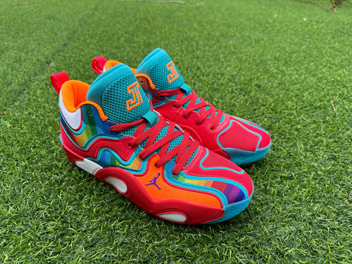 Jordan 680-5 Blue Red Multicolor Basketball Shoes