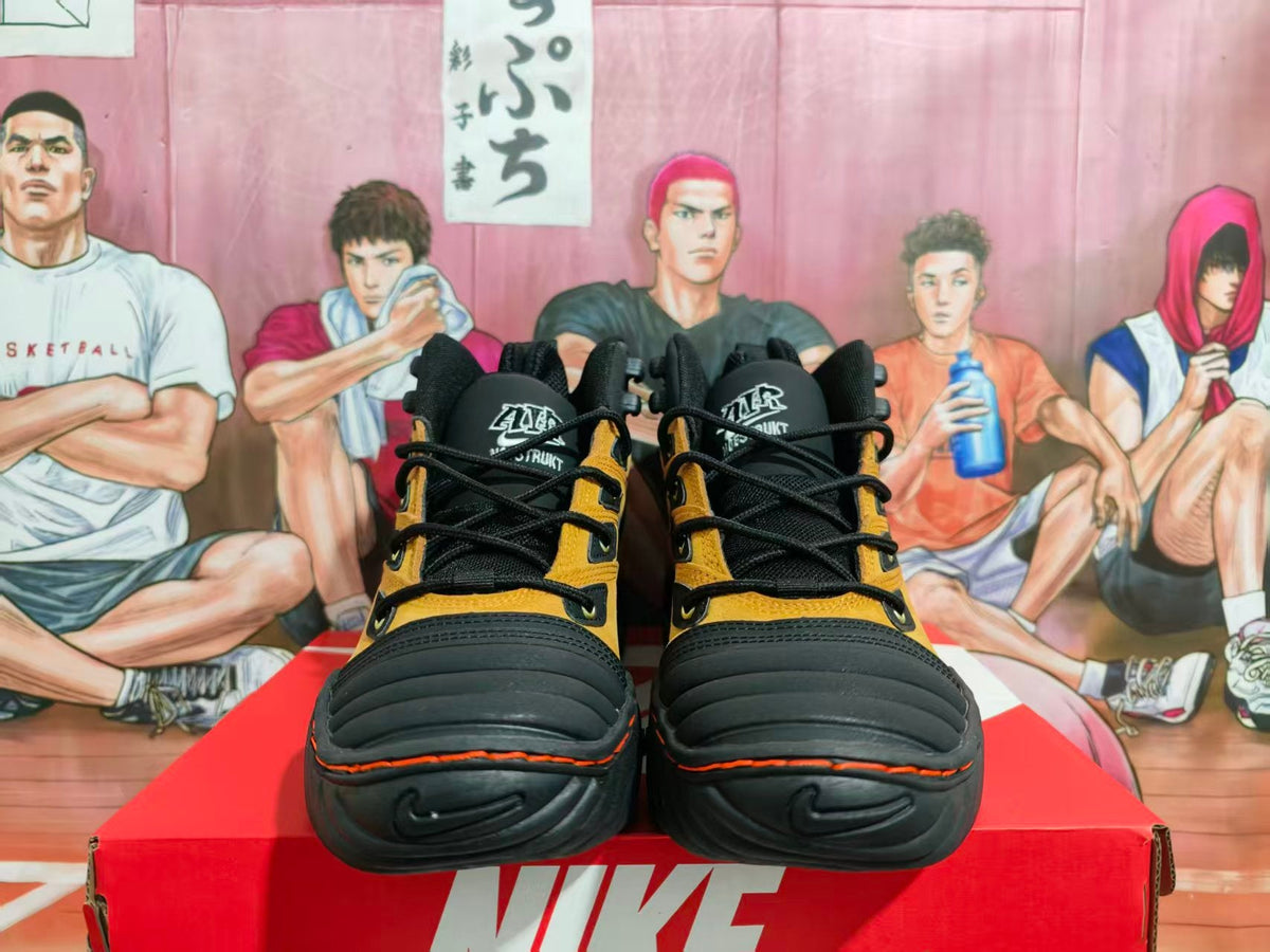 Nike Black and Yellow High-Top Basketball Sneakers
